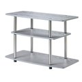 Designs2Go Designs2Go 131020GY 3 Tier TV Stand; Gray - 31.5 x 15.75 x 22.25 in. 131020GY